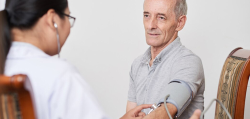 Man in men’s health consultation at Gosford Doctors